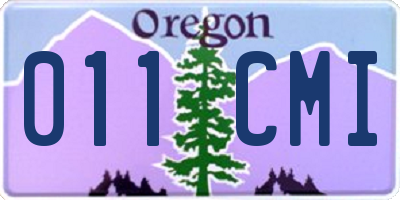 OR license plate 011CMI