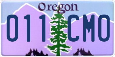 OR license plate 011CMO