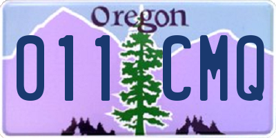 OR license plate 011CMQ