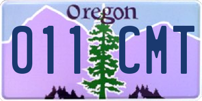 OR license plate 011CMT