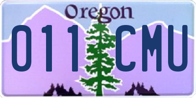 OR license plate 011CMU