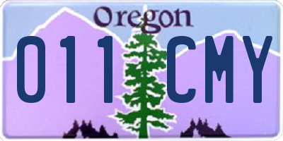 OR license plate 011CMY