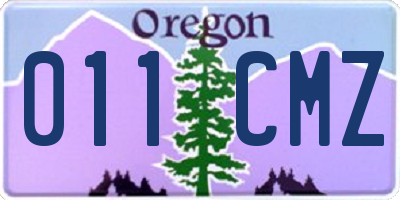 OR license plate 011CMZ