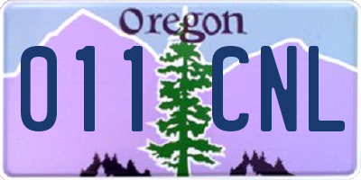OR license plate 011CNL
