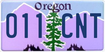 OR license plate 011CNT