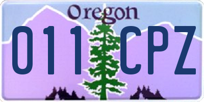 OR license plate 011CPZ
