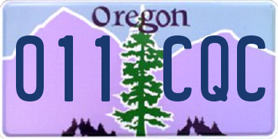 OR license plate 011CQC
