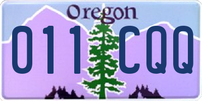 OR license plate 011CQQ
