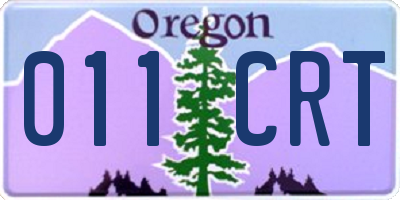 OR license plate 011CRT