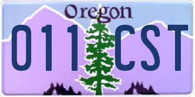 OR license plate 011CST
