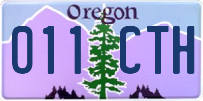 OR license plate 011CTH