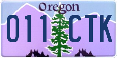 OR license plate 011CTK