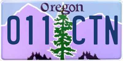 OR license plate 011CTN