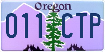 OR license plate 011CTP