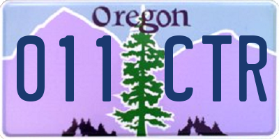 OR license plate 011CTR