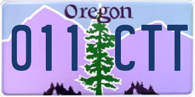 OR license plate 011CTT