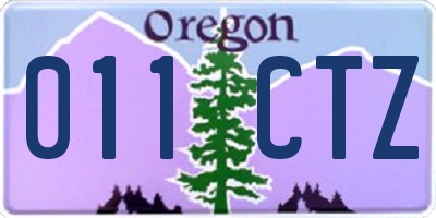 OR license plate 011CTZ