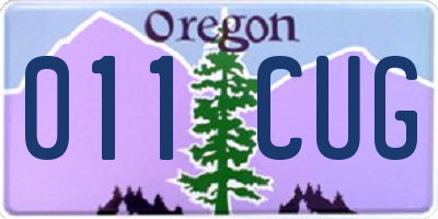 OR license plate 011CUG