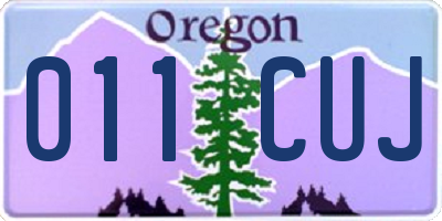 OR license plate 011CUJ