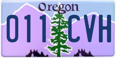 OR license plate 011CVH
