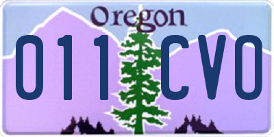 OR license plate 011CVO