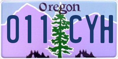 OR license plate 011CYH