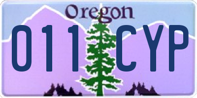 OR license plate 011CYP
