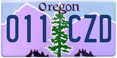 OR license plate 011CZD