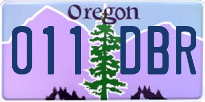OR license plate 011DBR