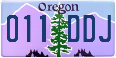 OR license plate 011DDJ