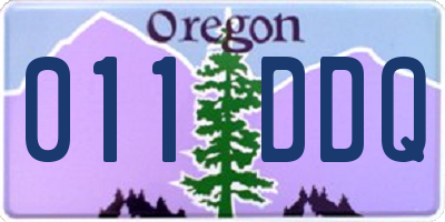 OR license plate 011DDQ
