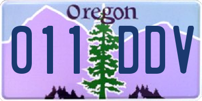 OR license plate 011DDV