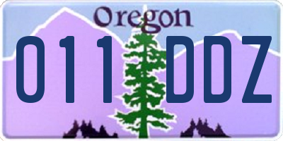 OR license plate 011DDZ
