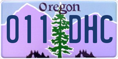 OR license plate 011DHC