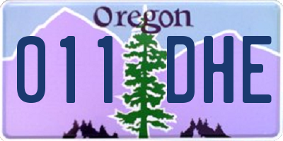 OR license plate 011DHE