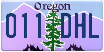 OR license plate 011DHL