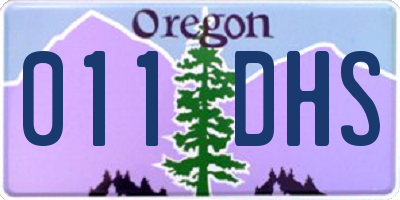 OR license plate 011DHS