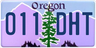 OR license plate 011DHT