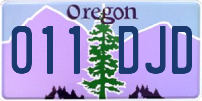 OR license plate 011DJD