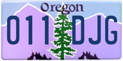 OR license plate 011DJG