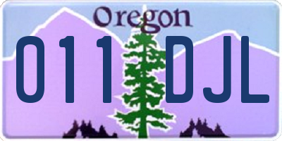 OR license plate 011DJL