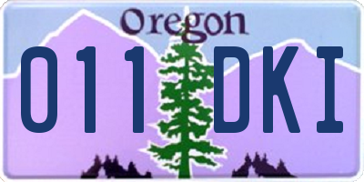 OR license plate 011DKI