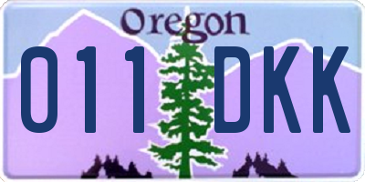 OR license plate 011DKK