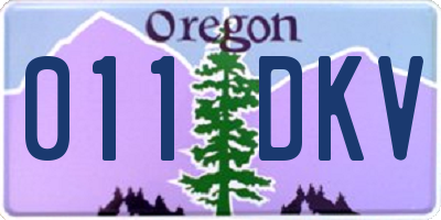 OR license plate 011DKV