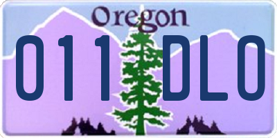 OR license plate 011DLO