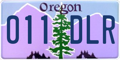 OR license plate 011DLR