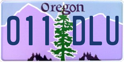 OR license plate 011DLU