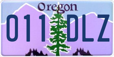 OR license plate 011DLZ