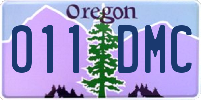 OR license plate 011DMC