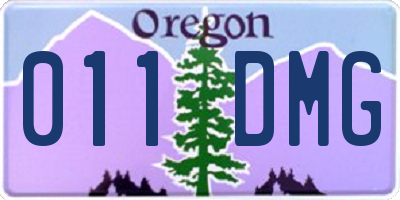 OR license plate 011DMG